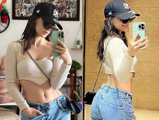 Sizzling Clicks Of Elli Avram In Crop Top